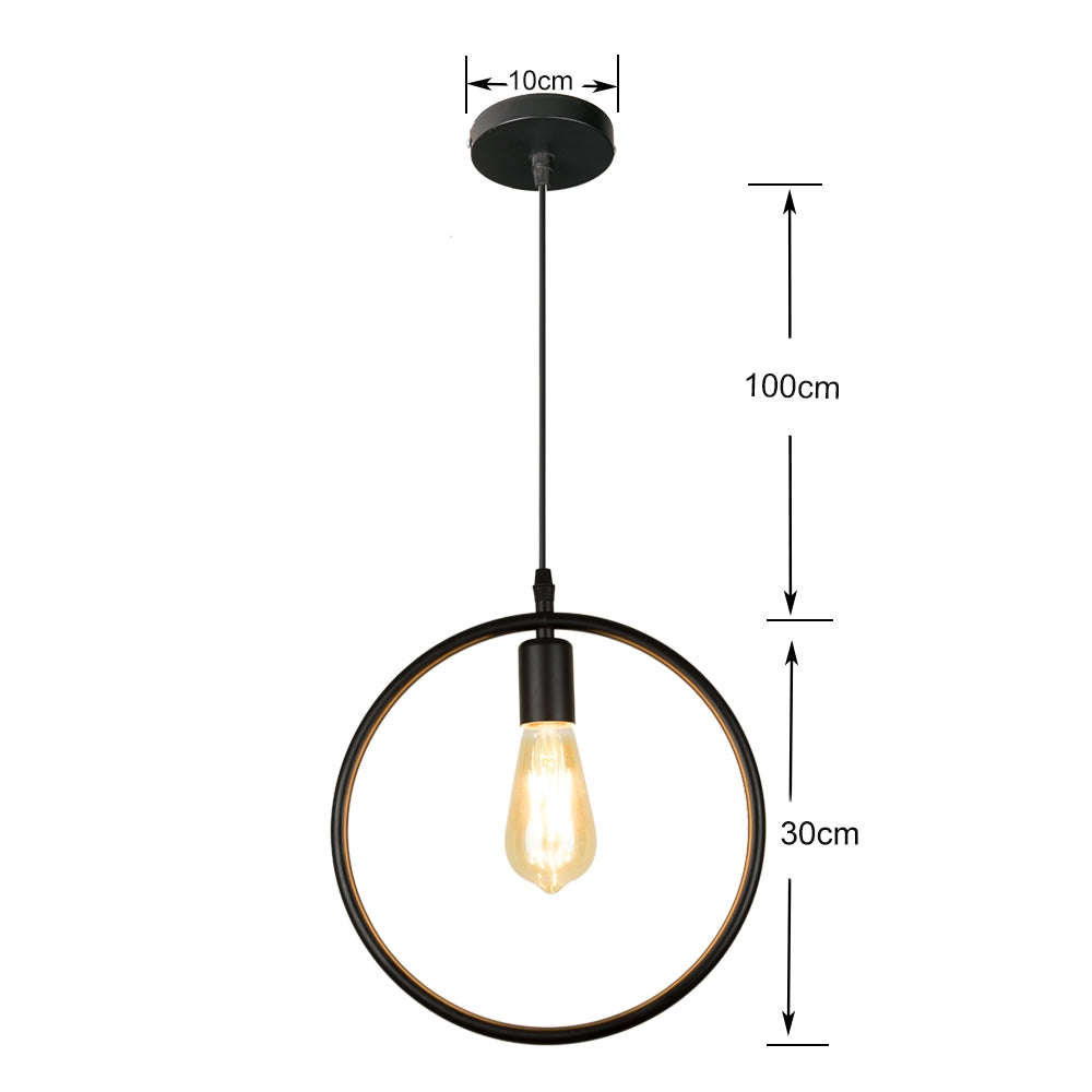 ELECTROPRIME Simple and Creative Wrought Iron Geometric Chandelier Bar Exhibition Hall Clothing Store Restaurant Hotel Decorative Light with Light Bulb(Square)