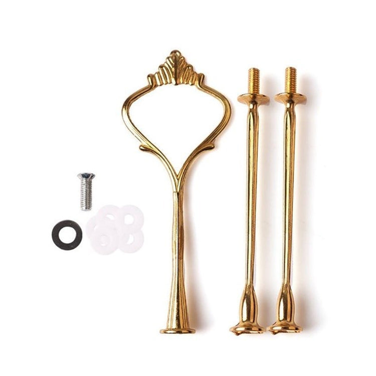 ELECTROPRIME 1 Set Sweets Candy Cupcake Tray Wedding Party Cake Display Stand Zinc Alloy Golden Tone cake stand(Gold)