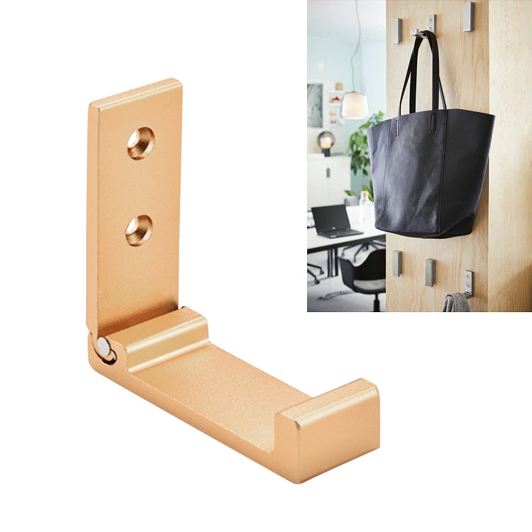 ELECTROPRIME Collapsible Clothes Hanger Robe Hook Decorative Bathroom Wall Mounted Hooks(Golden Hook (Send Screw))