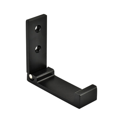 ELECTROPRIME Collapsible Clothes Hanger Robe Hook Decorative Bathroom Wall Mounted Hooks(Black Hook (Send Screw))