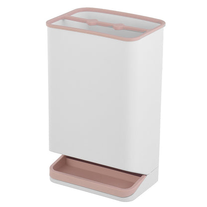 ELECTROPRIME Plastic Detachable Leakproof Type Partition Umbrella Storage Rack(Pink)