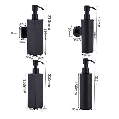 ELECTROPRIME 304 Stainless Steel Wall-mounted Manual Soap Dispenser, Style:Round Table Top