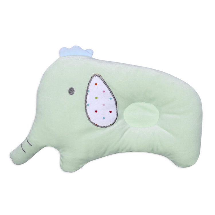 ELECTROPRIME Baby Breathable Elephant Neck Cervical Pillow Anti-head Correction Head Shape Pillow(Green)