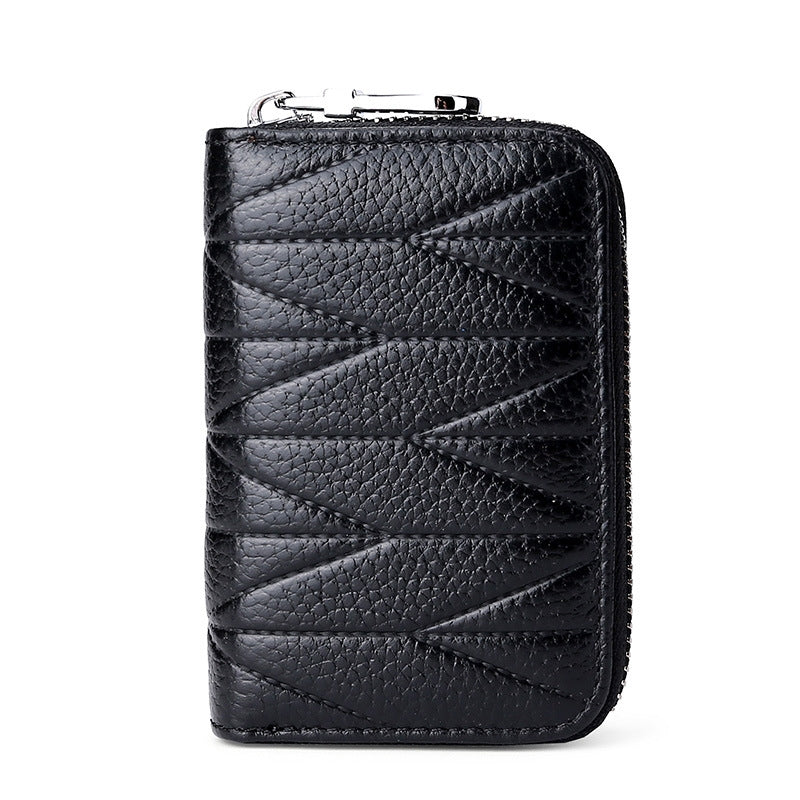 ELECTROPRIME Multi-card Zipper Card Bit Card Small Purse Simple Organ Card Package(Black)