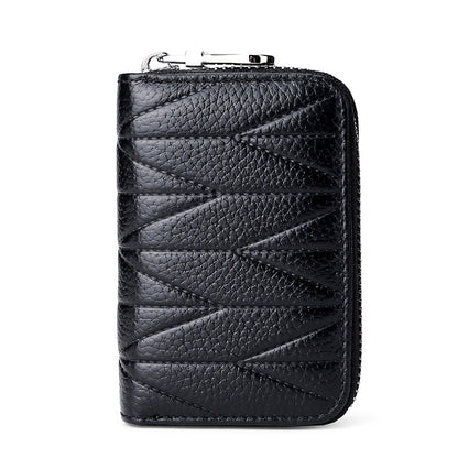 ELECTROPRIME Multi-card Zipper Card Bit Card Small Purse Simple Organ Card Package(Black)
