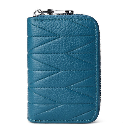 ELECTROPRIME Multi-card Zipper Card Bit Card Small Purse Simple Organ Card Package(Sky Blue)