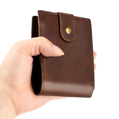 ELECTROPRIME Crazy Horse Pattern Multi-bit Leather Card Bag Anti-magnetic RFID Men Wallet