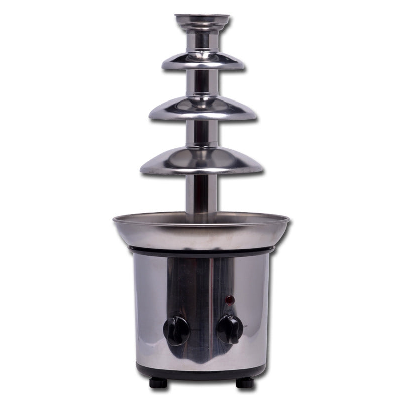 ELECTROPRIME 4 Layers Electrical Chocolate Fountain Chocolate Melt Fondue Waterfall Machine