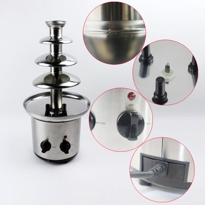 ELECTROPRIME 4 Layers Electrical Chocolate Fountain Chocolate Melt Fondue Waterfall Machine