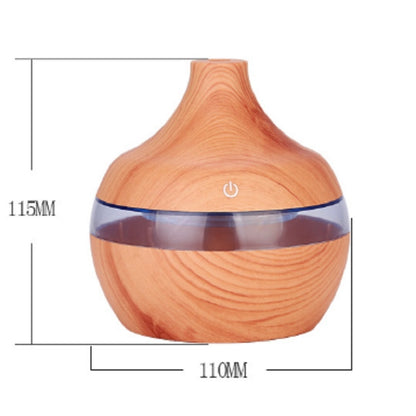 ELECTROPRIME 300ML Waterdrop Shape USB Wood Grain Aromatherapy Air Purifier Mute Humidifier, Color: Deep Wood Grain