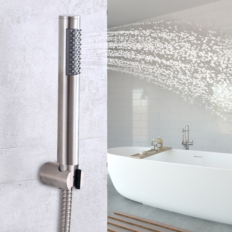 ELECTROPRIME Three-piece Suit Bathroom Water Saving Pressurization Stainless Steel Round Bar Handheld Nozzle Shower Head