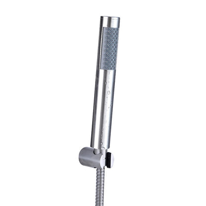 ELECTROPRIME Three-piece Suit Bathroom Water Saving Pressurization Stainless Steel Round Bar Handheld Nozzle Shower Head