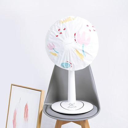 ELECTROPRIME 48cm Modern Minimalist Floral Fan Dust Cover Floor Fan Cover(Green House)