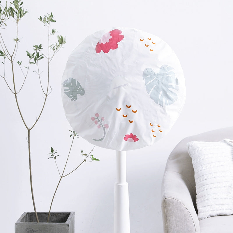 ELECTROPRIME 48cm Modern Minimalist Floral Fan Dust Cover Floor Fan Cover(Green House)