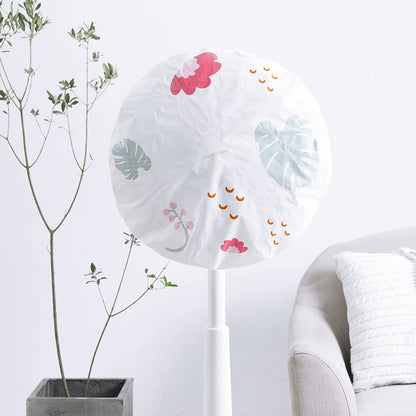 ELECTROPRIME 48cm Modern Minimalist Floral Fan Dust Cover Floor Fan Cover(Green House)