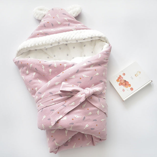 ELECTROPRIME Cartoon Cotton Baby Holding Blanket( Purple White Goose)