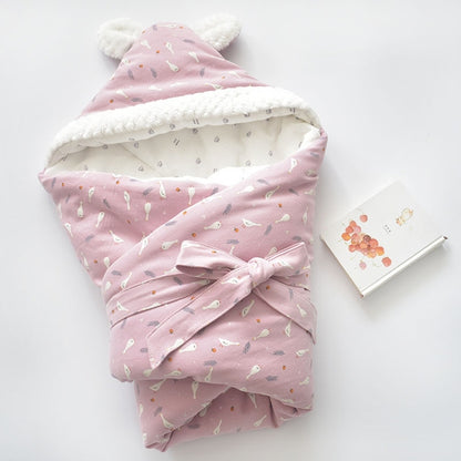 ELECTROPRIME Cartoon Cotton Baby Holding Blanket( Purple White Goose)