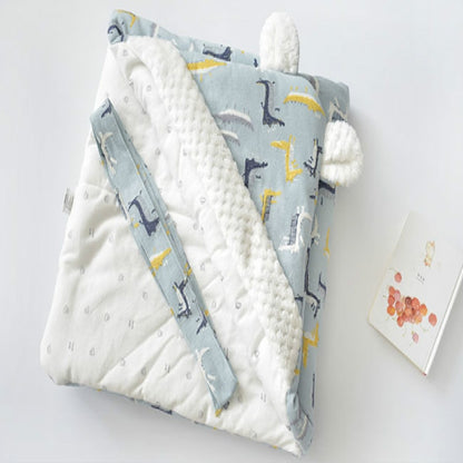 ELECTROPRIME Cartoon Cotton Baby Holding Blanket( Purple White Goose)