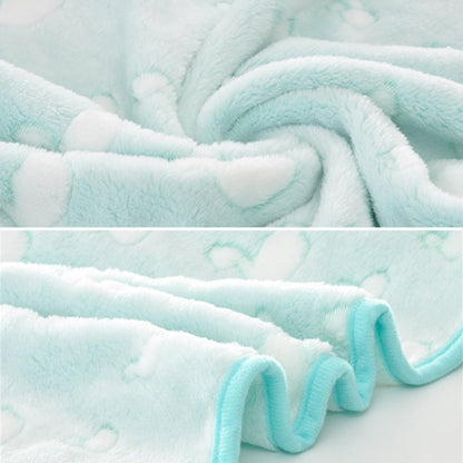 ELECTROPRIME Summer Thin Coral Flannel Office Nap Blanket, Size:100x150cm(Green Clouds)