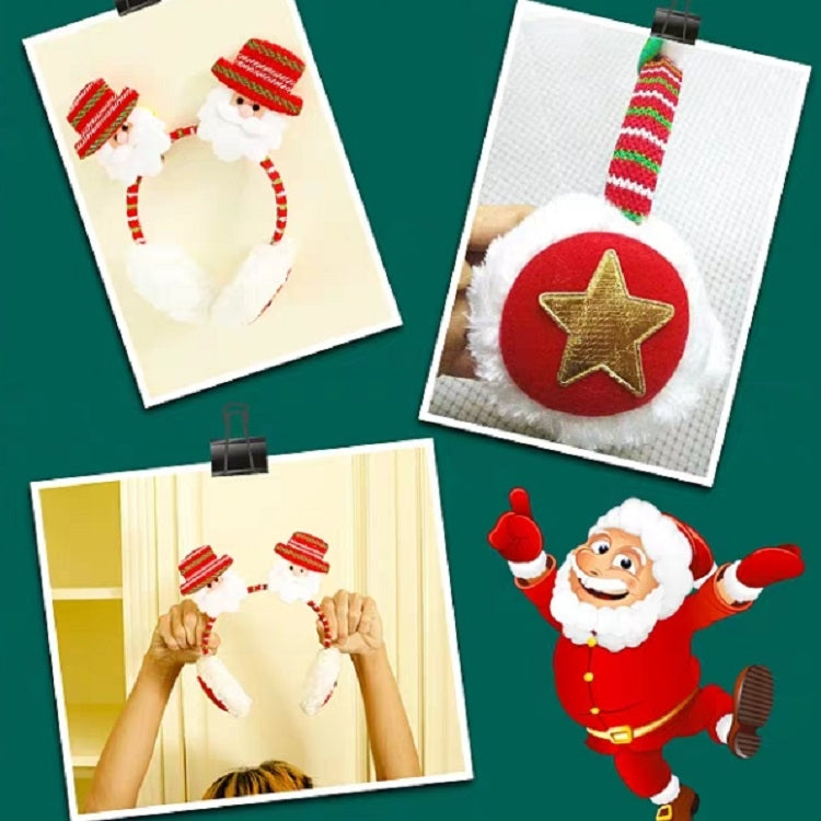 ELECTROPRIME Women Men Christmas Earmuffs Head Hoop Cute Cartoon Decoration for For Winter(Old Men)