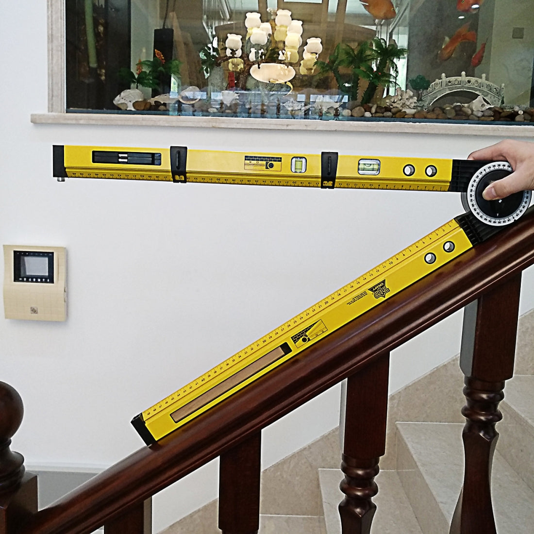 ELECTROPRIME 0-270 Degrees Multi-function Line Gauge Woodworking Scriber Compass Slope Measurement Angle Meter