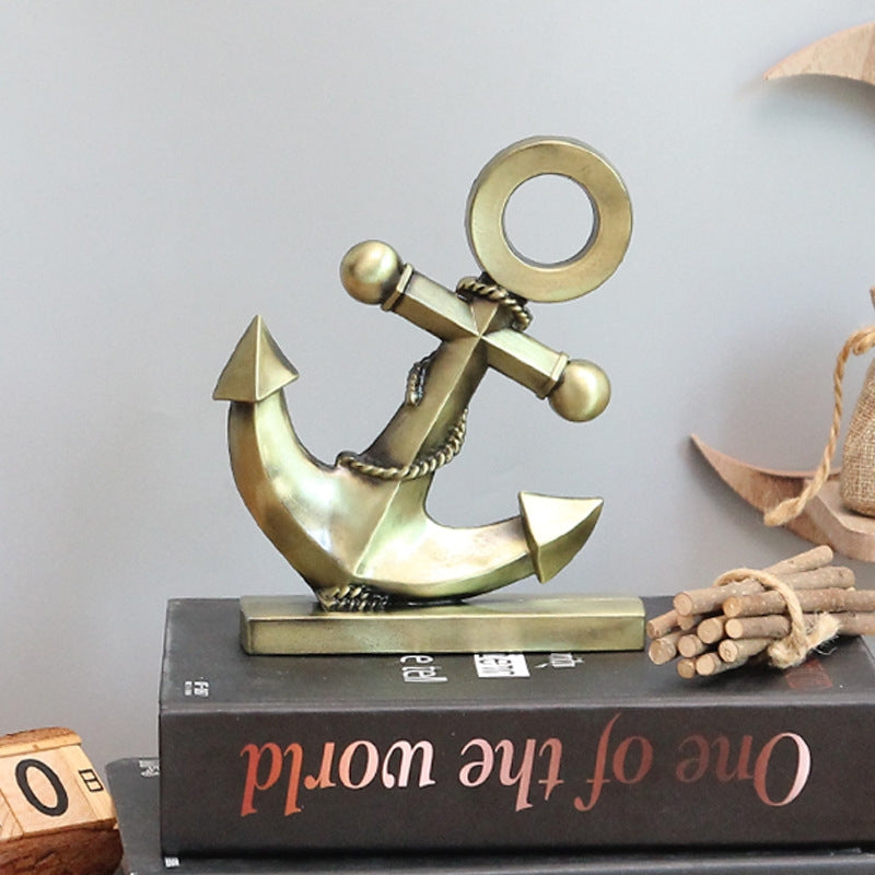 ELECTROPRIME Retro Wrought Iron Anchor Model Ornaments Creative Counter Display Decoration Furnishings