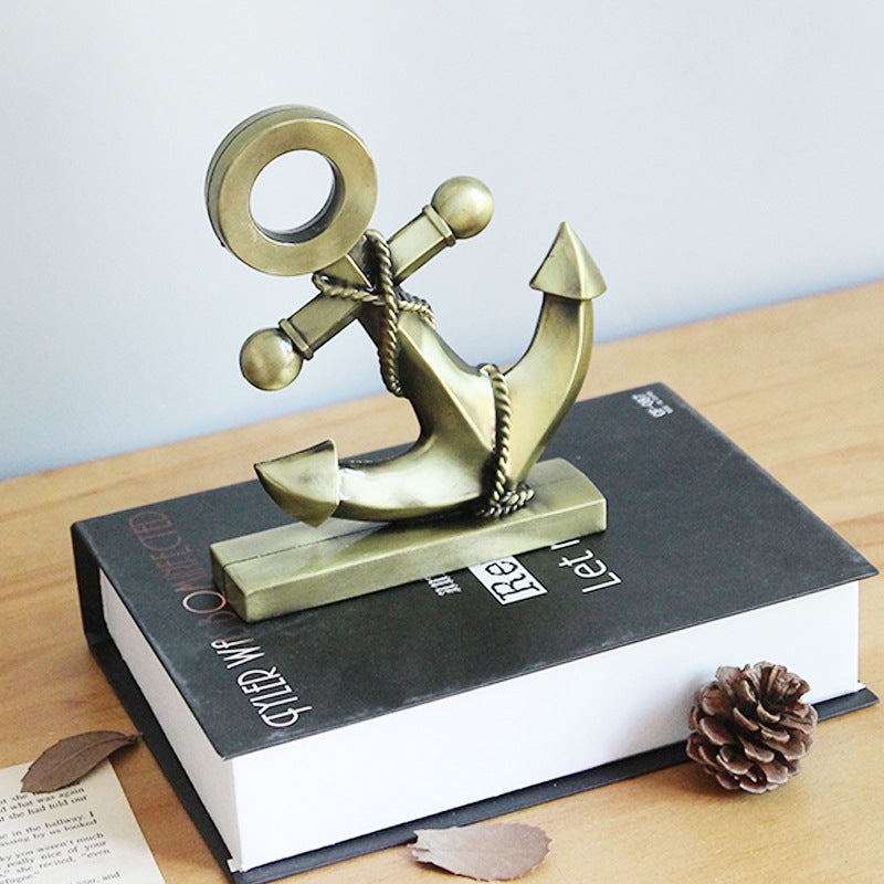 ELECTROPRIME Retro Wrought Iron Anchor Model Ornaments Creative Counter Display Decoration Furnishings