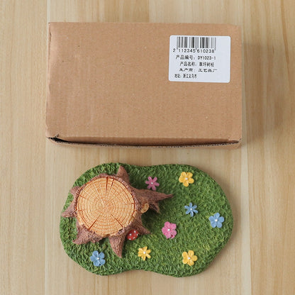 ELECTROPRIME Pastoral Micro Landscape Landscaping Resin Ornaments Without Hedgehog
