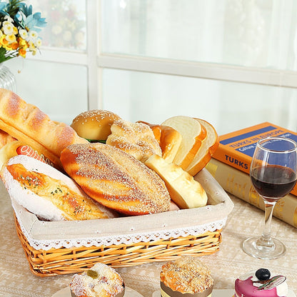 ELECTROPRIME PU Simulation Bread Slice Model Photography Props Home Decoration Window Display