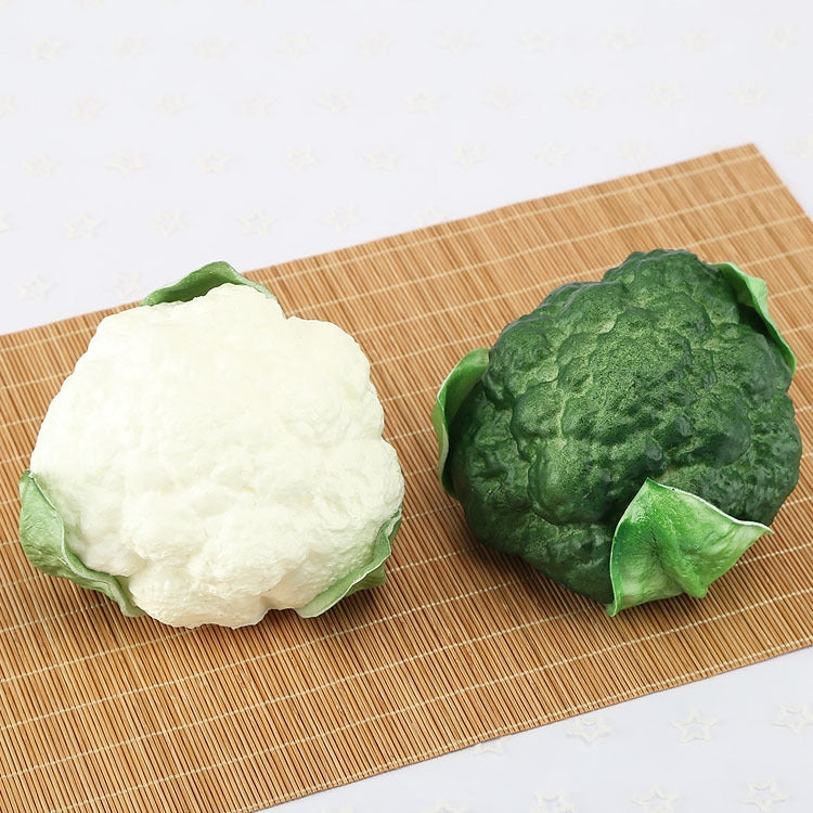 ELECTROPRIME PU Simulation Vegetable Model Photography Props Window Sample Display Hotel Decoration Home Decoration(Cauliflower)