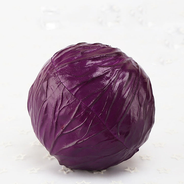 ELECTROPRIME PU Simulation Vegetable Cabbage Model Photography Props Window Display Furnishings Hotel Home Decoration(Purple)
