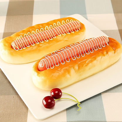 ELECTROPRIME PU Simulation Bread Model Ham Bread Display Photography Props Home Decoration Window Display