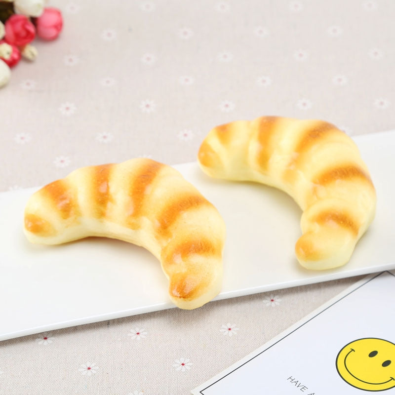 ELECTROPRIME Simulation Bread Model PU Small Horns Bread Ornaments Photography Props Home Decoration Window Display