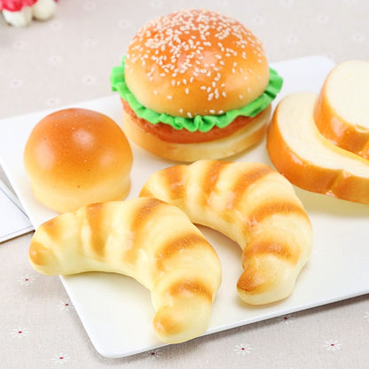 ELECTROPRIME Simulation Bread Model PU Small Horns Bread Ornaments Photography Props Home Decoration Window Display