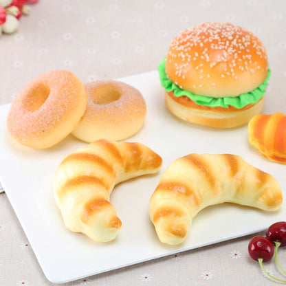 ELECTROPRIME Simulation Bread Model PU Small Horns Bread Ornaments Photography Props Home Decoration Window Display