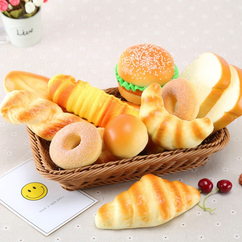 ELECTROPRIME Simulation Bread Model PU Small Horns Bread Ornaments Photography Props Home Decoration Window Display