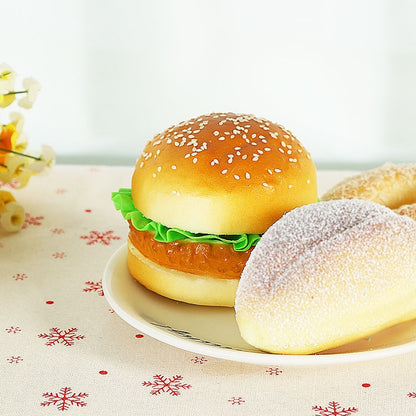 ELECTROPRIME PU Simulation Burger Model Fake Bread Ornaments Photography Props Home Decoration Window Display