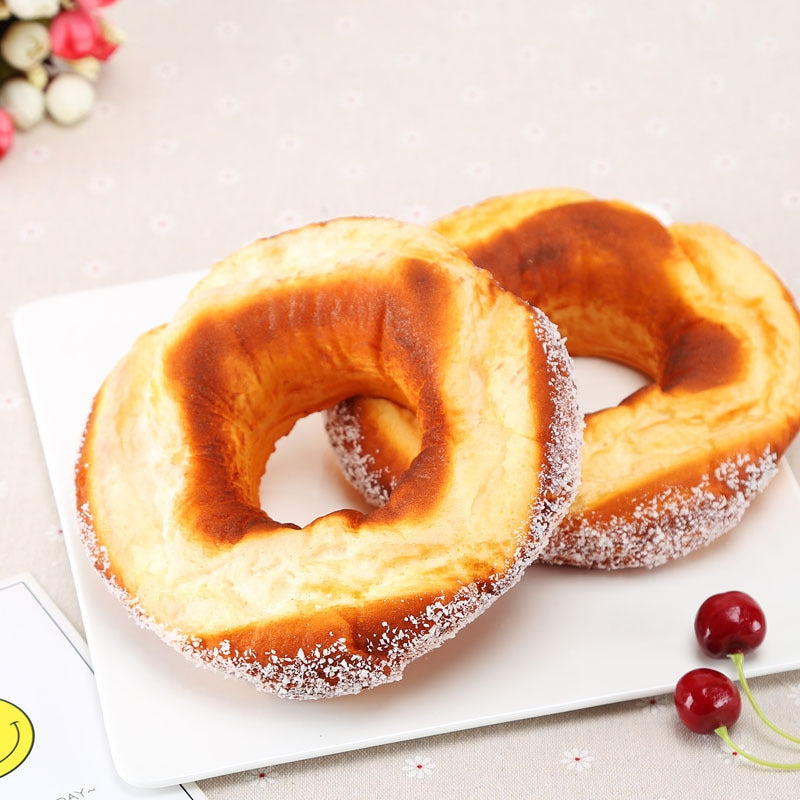 ELECTROPRIME PU Simulation Circle Powder Bread Model Photography Props Home Window Display