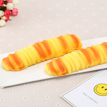 ELECTROPRIME PU Simulation Small Caterpillar Bread Model Photography Props Home Decoration Window Display