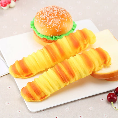 ELECTROPRIME PU Simulation Small Caterpillar Bread Model Photography Props Home Decoration Window Display