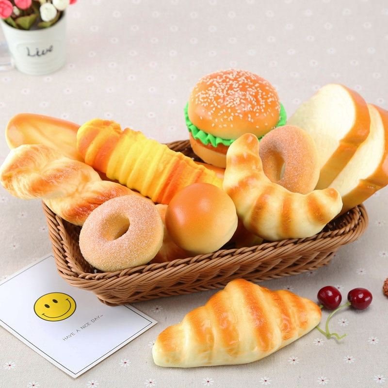 ELECTROPRIME PU Simulation Small Caterpillar Bread Model Photography Props Home Decoration Window Display