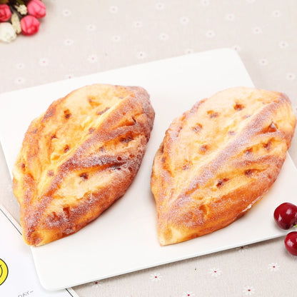 ELECTROPRIME PU Simulation Red Bean Bread Model Photography Props Home Engineering Decorative Window Display
