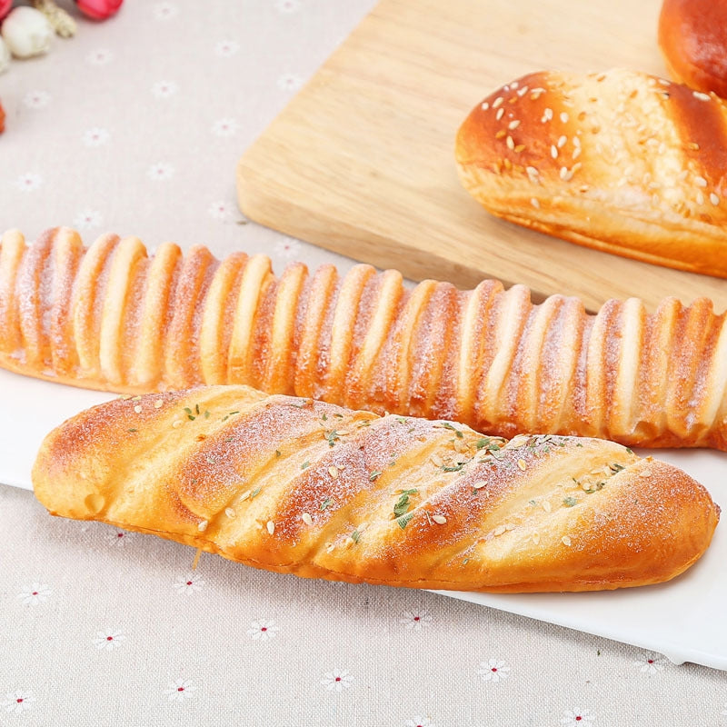 ELECTROPRIME PU Simulation S-shaped Sesame Bread Model Photography Props Home Engineering Window Display