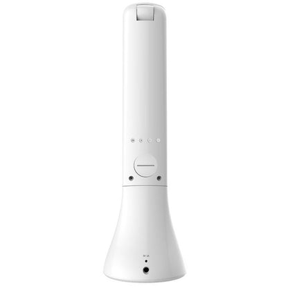 ELECTROPRIME 3.5W Foldable Dimmable Calendar Temperature Alarm Clock LED Table Lamp Night Reading Light(White)