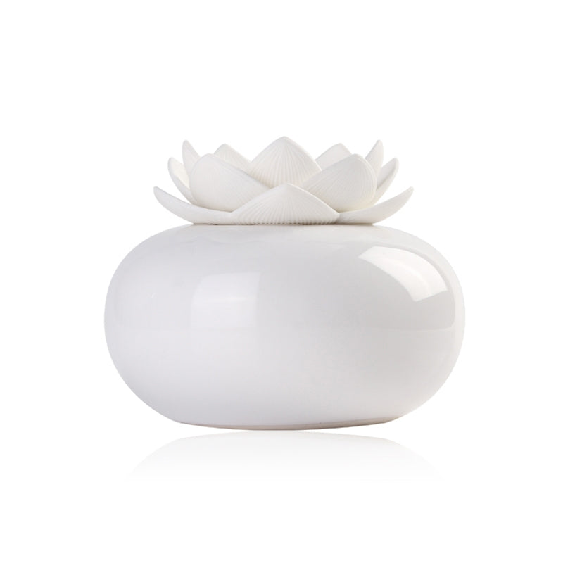 ELECTROPRIME Lotus Ceramic Nano Spray Hydrating Aroma Humidifier Air Purifier(White Flower + White Body Ceramic)