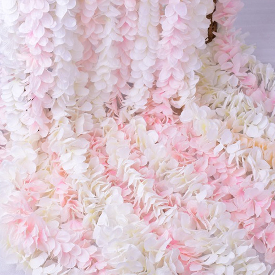 ELECTROPRIME 10 PCS 1M Simulation Orchids String Wedding Arrangement Flower Strip Stage Decoration Supplies(Milk White)