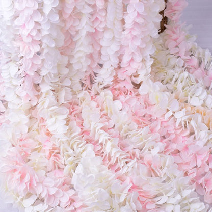 ELECTROPRIME 10 PCS 1M Simulation Orchids String Wedding Arrangement Flower Strip Stage Decoration Supplies(Milk White)