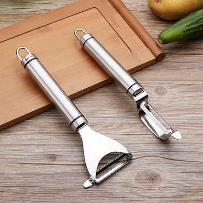 ELECTROPRIME Stainless Steel Peeler Fruit Knife Planer Multi-function Kitchen Scraper Potato Peeling Knife(Triangular Planer)