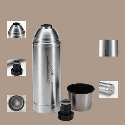 ELECTROPRIME Outdoor Travel Household Stainless Steel Vacuum Insulation Pot, Capacity: 1L