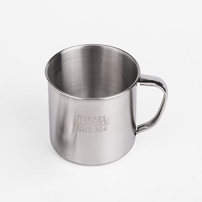 ELECTROPRIME 5 PCS Extra Thick 304 Stainless Steel Cup Children's Mouth Cup with Handle Cover Household adult Drinking Water Cup 7cm without cover